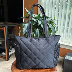 New QUILTED TOTE BAG CARRYALL Black 👜
